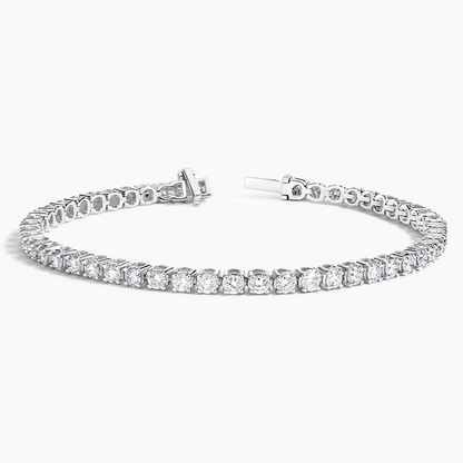 3CTW 7 inch Round Cut Lab Grown Diamond Line Tennis Bracelet