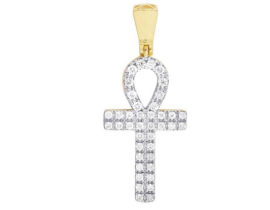 1.2 CTW Lab Grown Diamond Egyptian Ankh Cross Pendant
