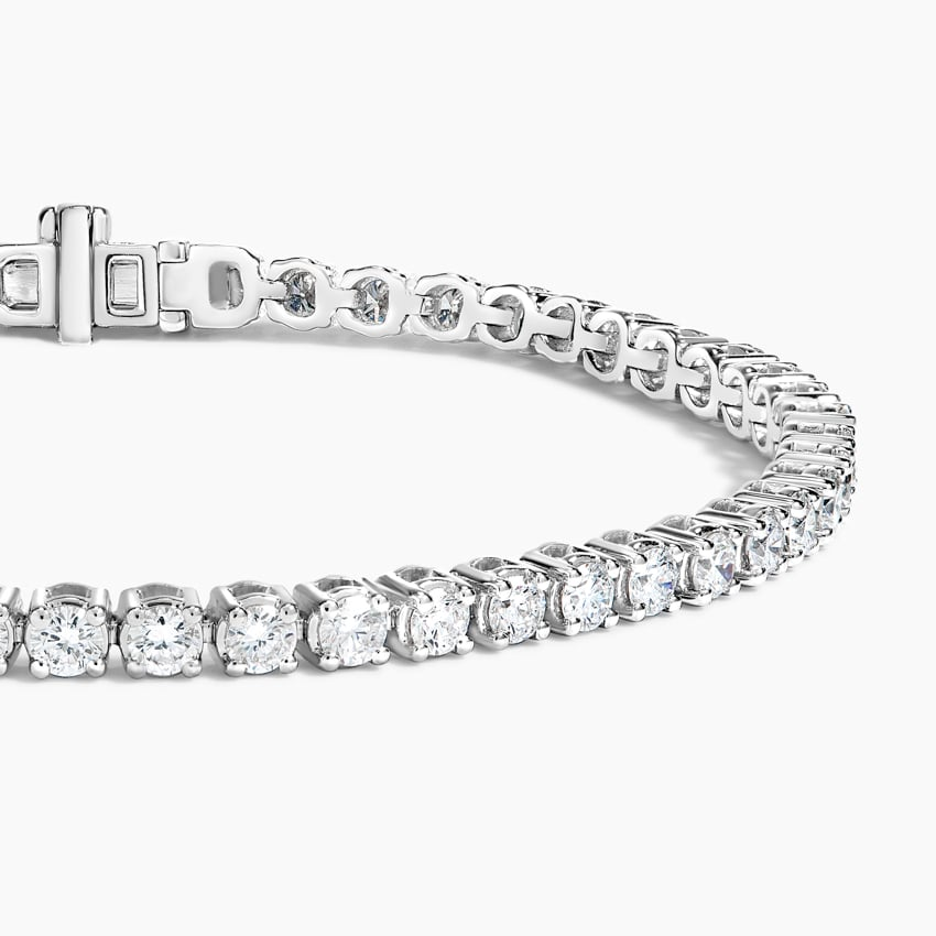 3CTW 7 inch Round Cut Lab Grown Diamond Line Tennis Bracelet