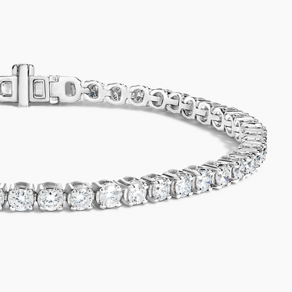 3CTW 7 inch Round Cut Lab Grown Diamond Line Tennis Bracelet