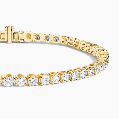 3CTW 7 inch Round Cut Lab Grown Diamond Line Tennis Bracelet
