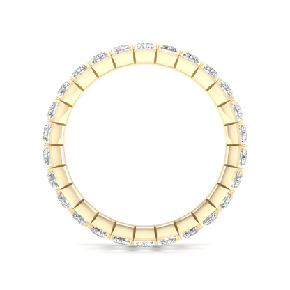 3 CTW Emerald Diamond Eternity Lab Grown Diamond Wedding Band