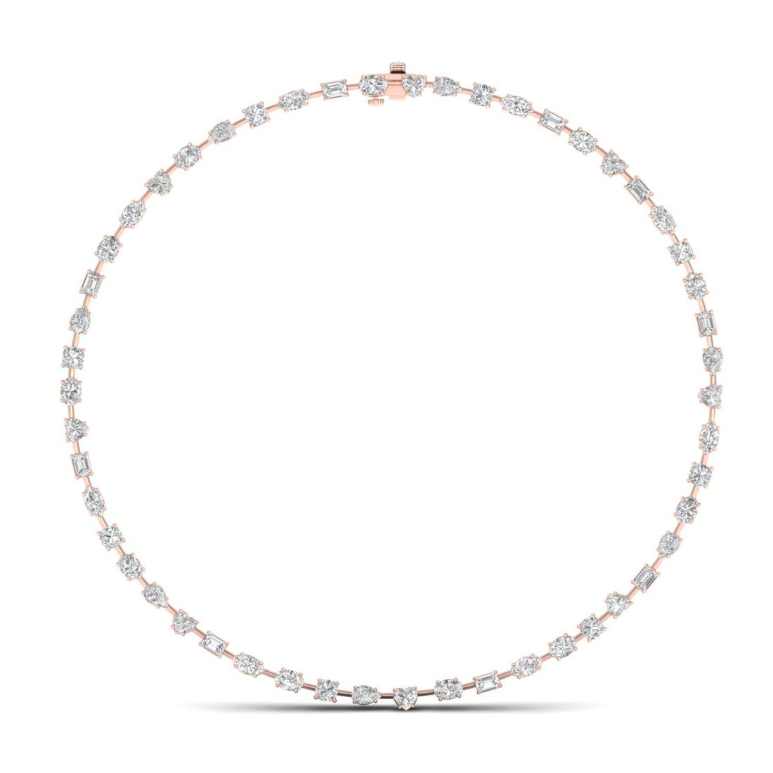 15.33CTW Multi Shape Lab Grown Diamond Chain Necklace