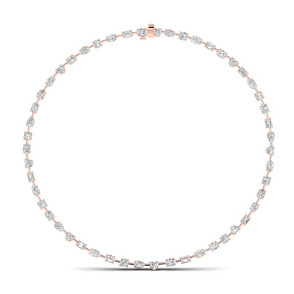 15.33CTW Multi Shape Lab Grown Diamond Chain Necklace