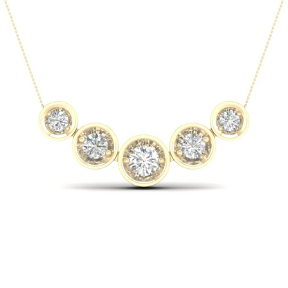 1 CTW Lab Grown Diamond 5 Stone Pendant