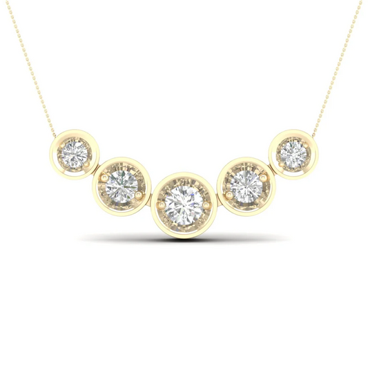 1 CTW Lab Grown Diamond 5 Stone Pendant