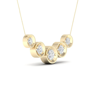 1 CTW Lab Grown Diamond 5 Stone Pendant