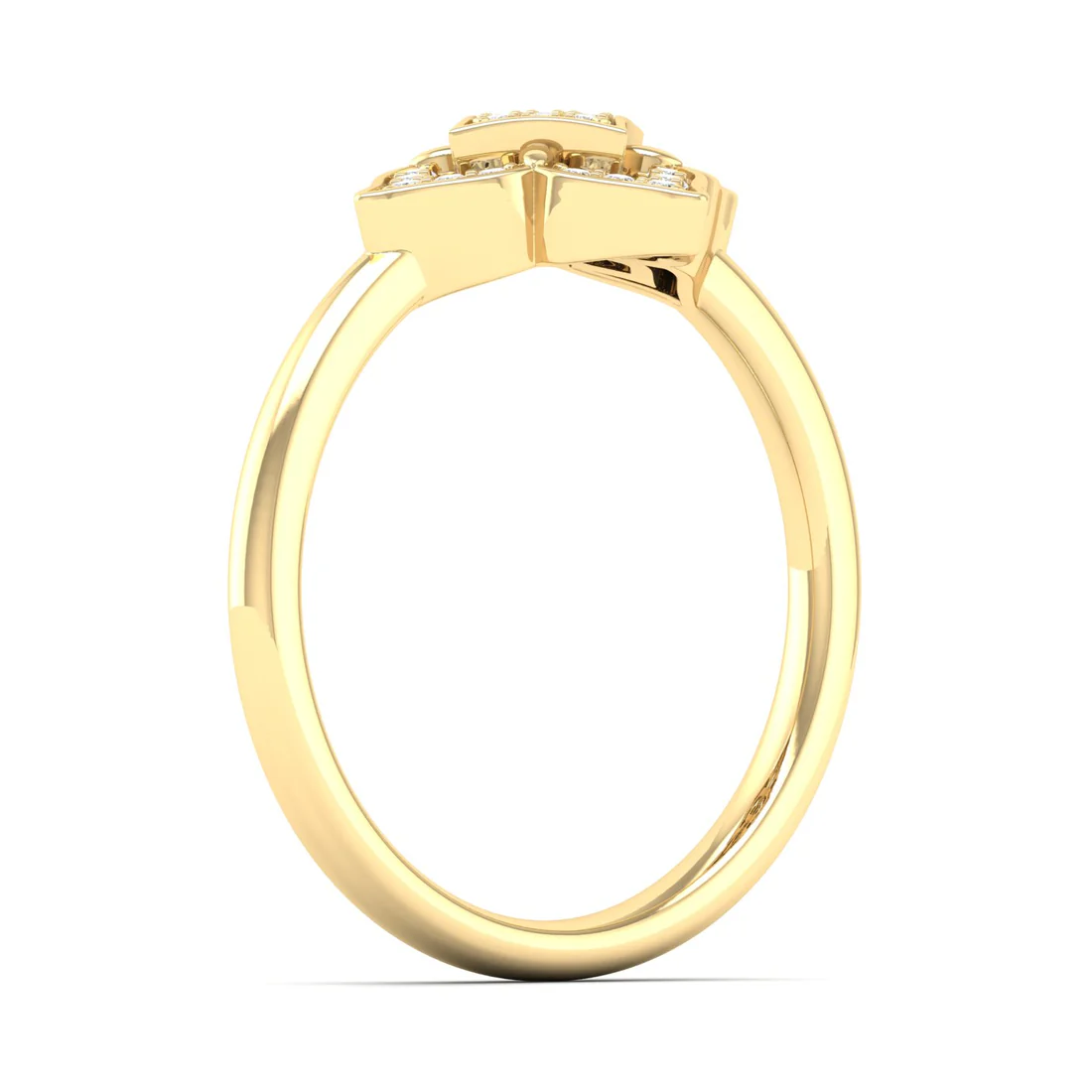 0.12Ctw Lab Grown Diamond Floral Ring