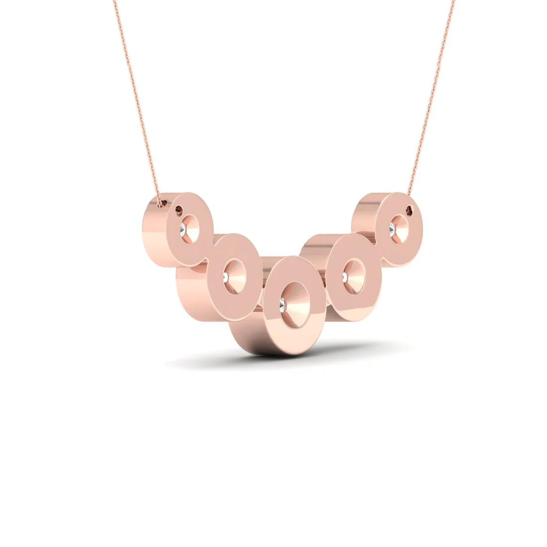 1 CTW Lab Grown Diamond 5 Stone Pendant
