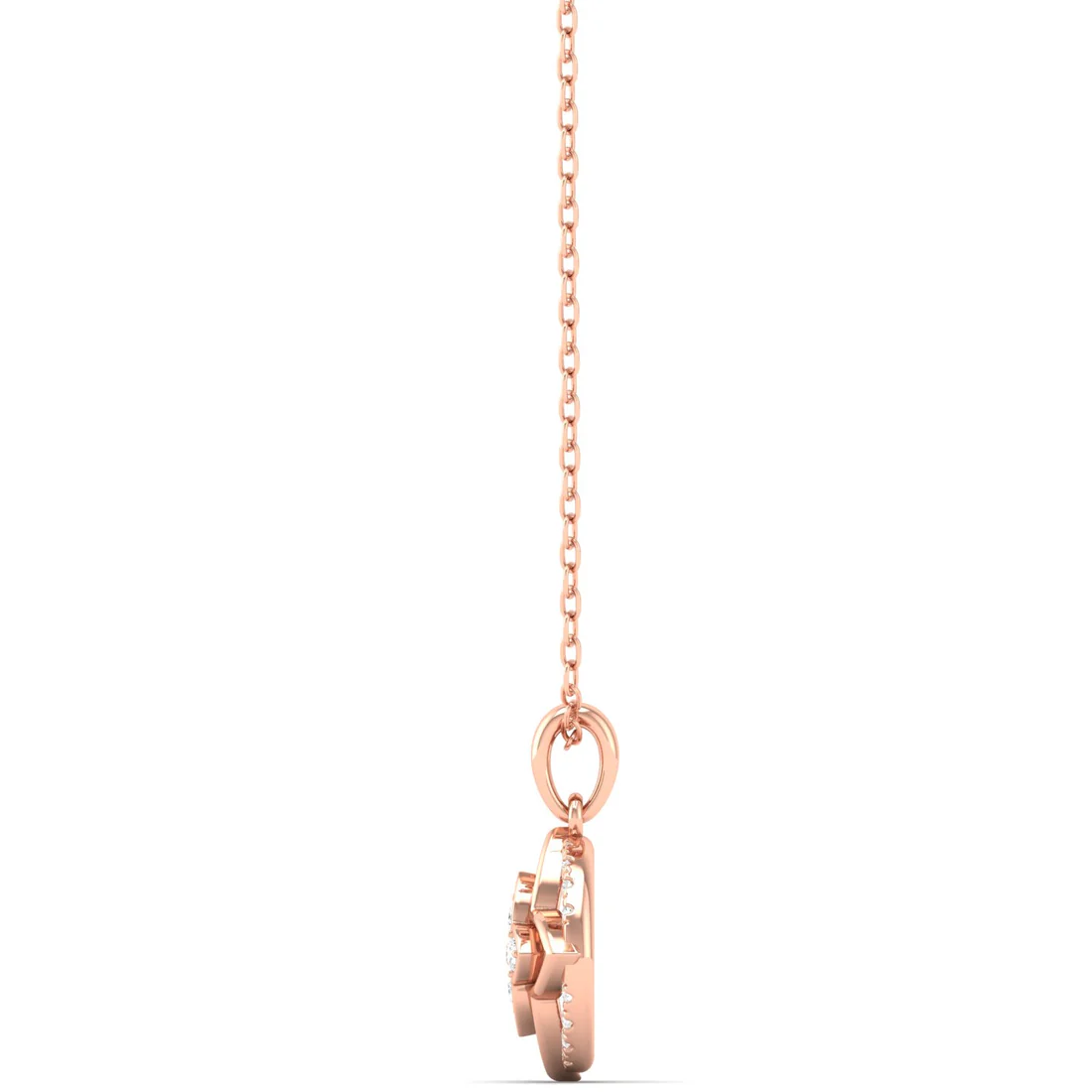 0.120CTW Lab Grown Diamond Classic Floral Pendant