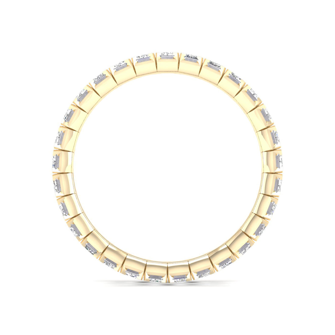 2 CTW Emerald Eternity Lab Grown Diamond Wedding Band