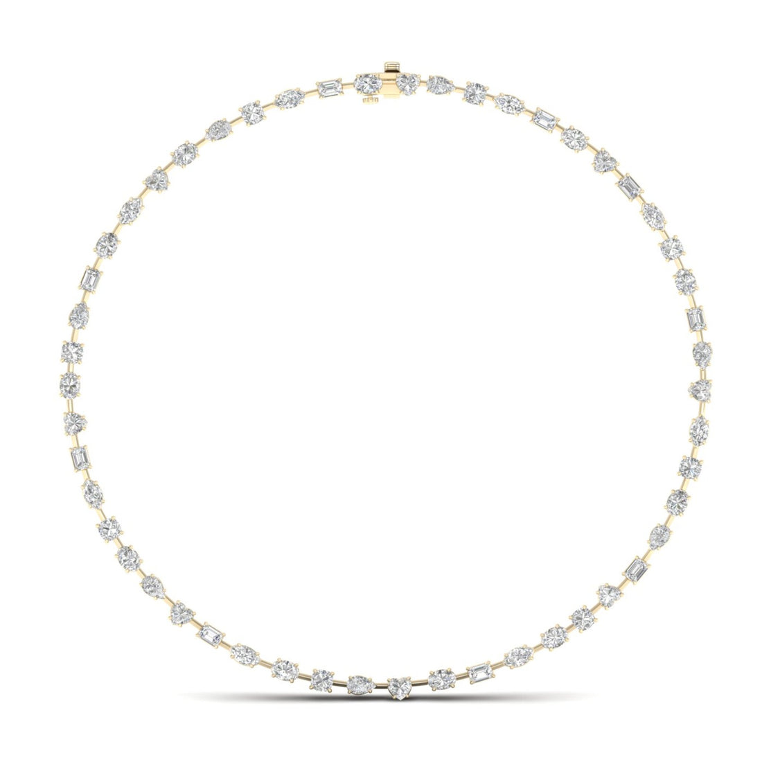 15.33CTW Multi Shape Lab Grown Diamond Chain Necklace