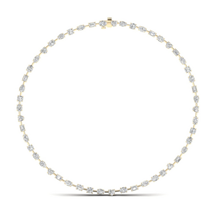15.33CTW Multi Shape Lab Grown Diamond Chain Necklace
