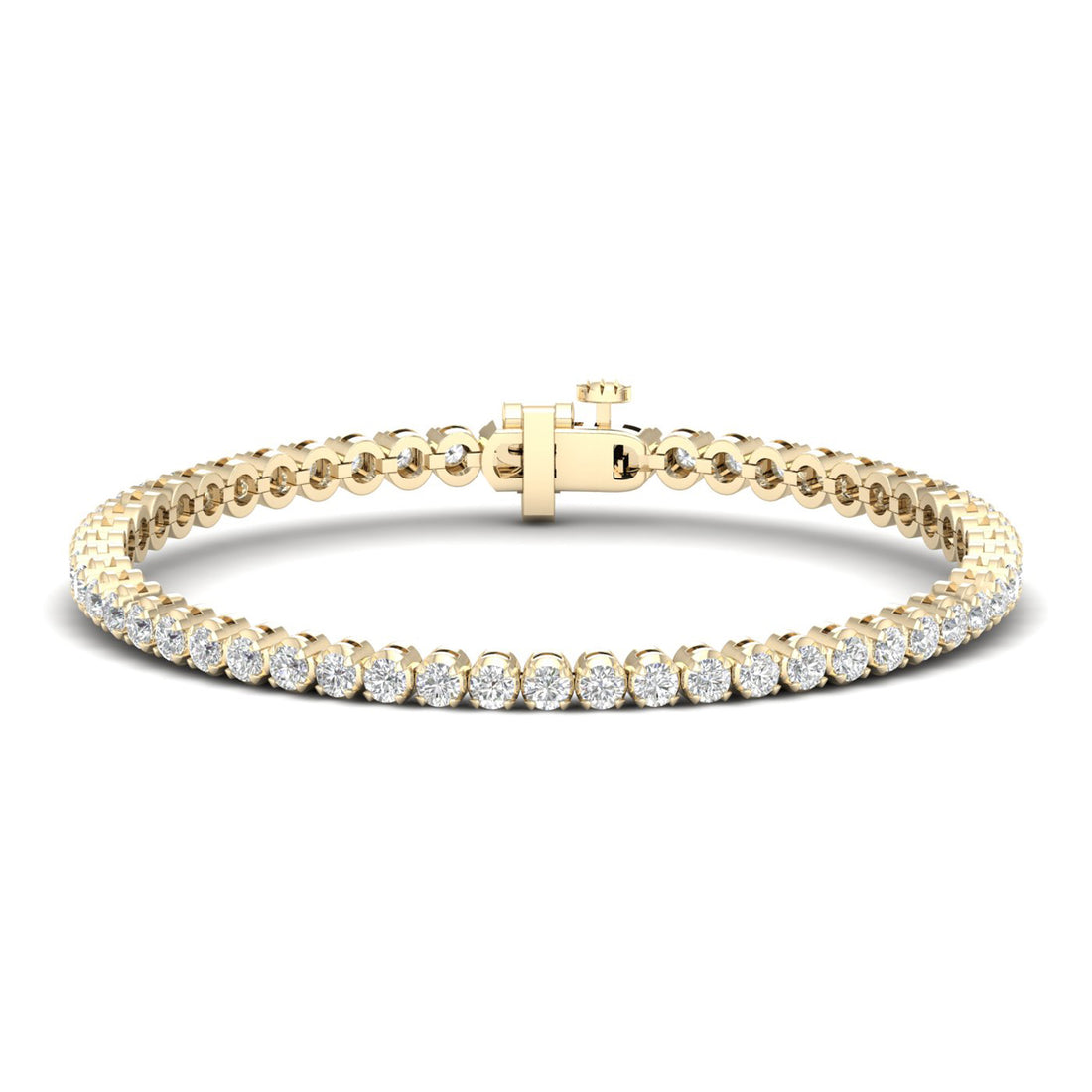 4.00 CTW Four Prong Lab Grown Diamond Round Classic Tennis Bracelet