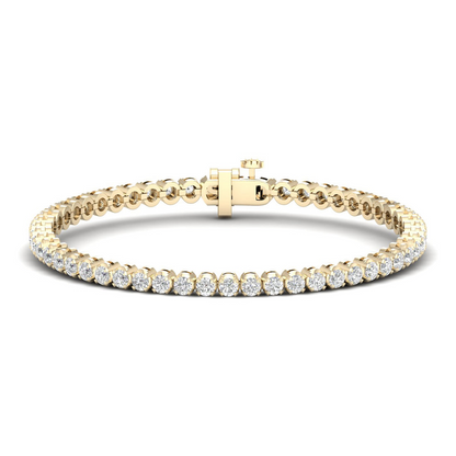 4.00 CTW Four Prong Lab Grown Diamond Round Classic Tennis Bracelet