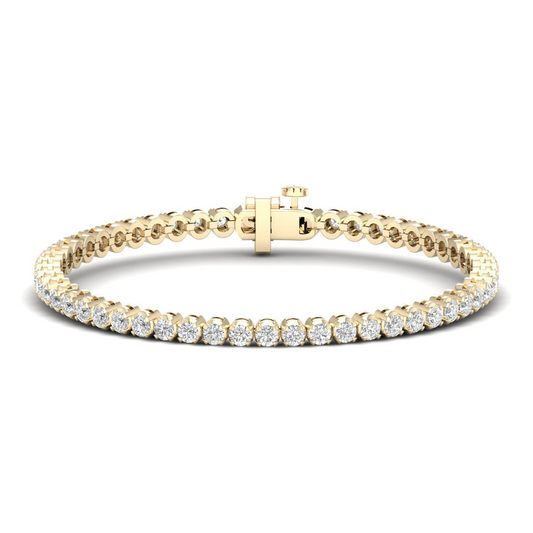4.00 CTW Four Prong Lab Grown Diamond Round Classic Tennis Bracelet