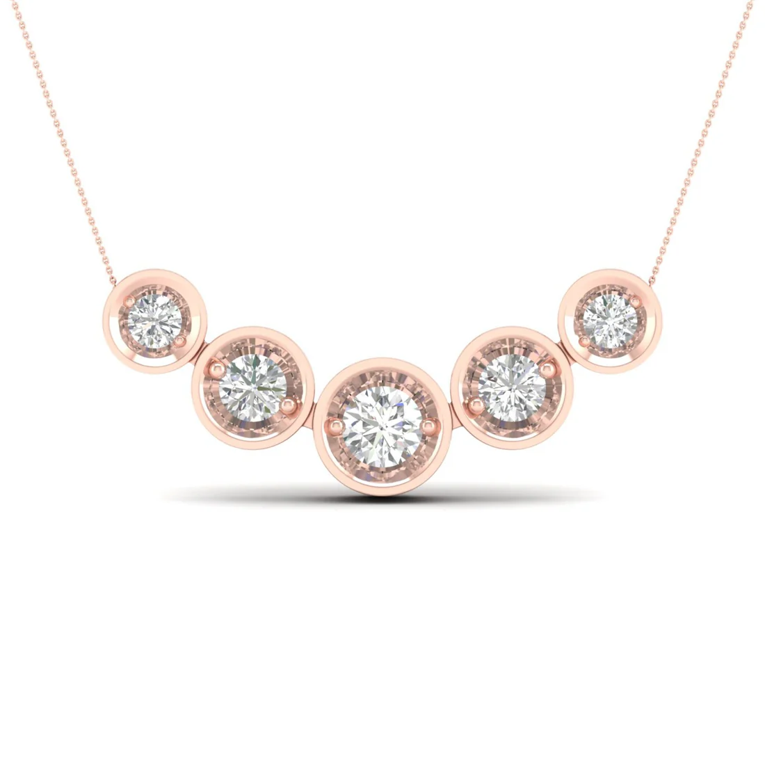 1 CTW Lab Grown Diamond 5 Stone Pendant