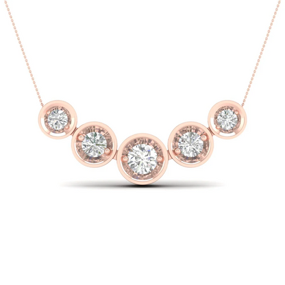1 CTW Lab Grown Diamond 5 Stone Pendant