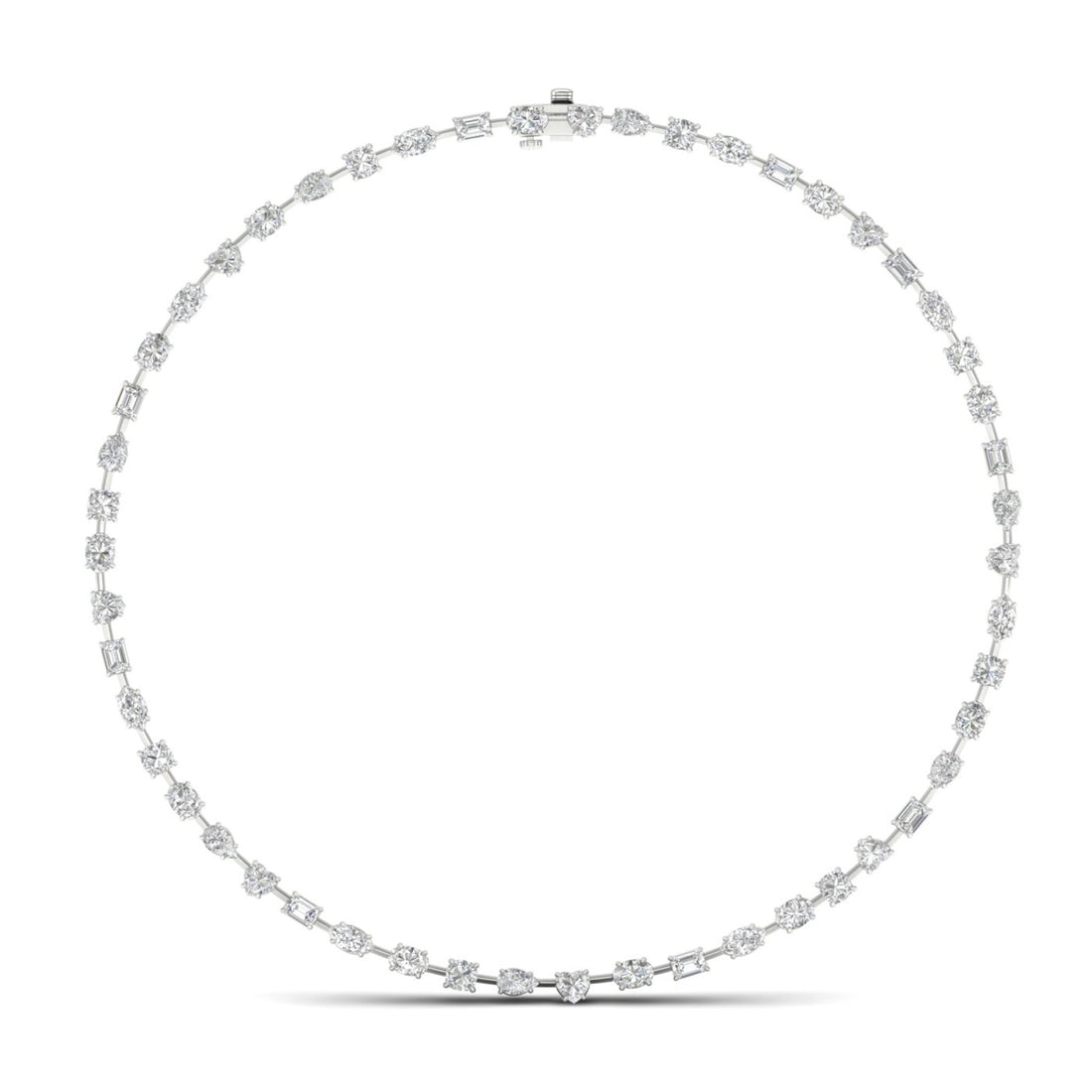 15.33CTW Multi Shape Lab Grown Diamond Chain Necklace