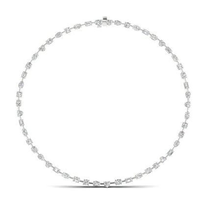 15.33CTW Multi Shape Lab Grown Diamond Chain Necklace