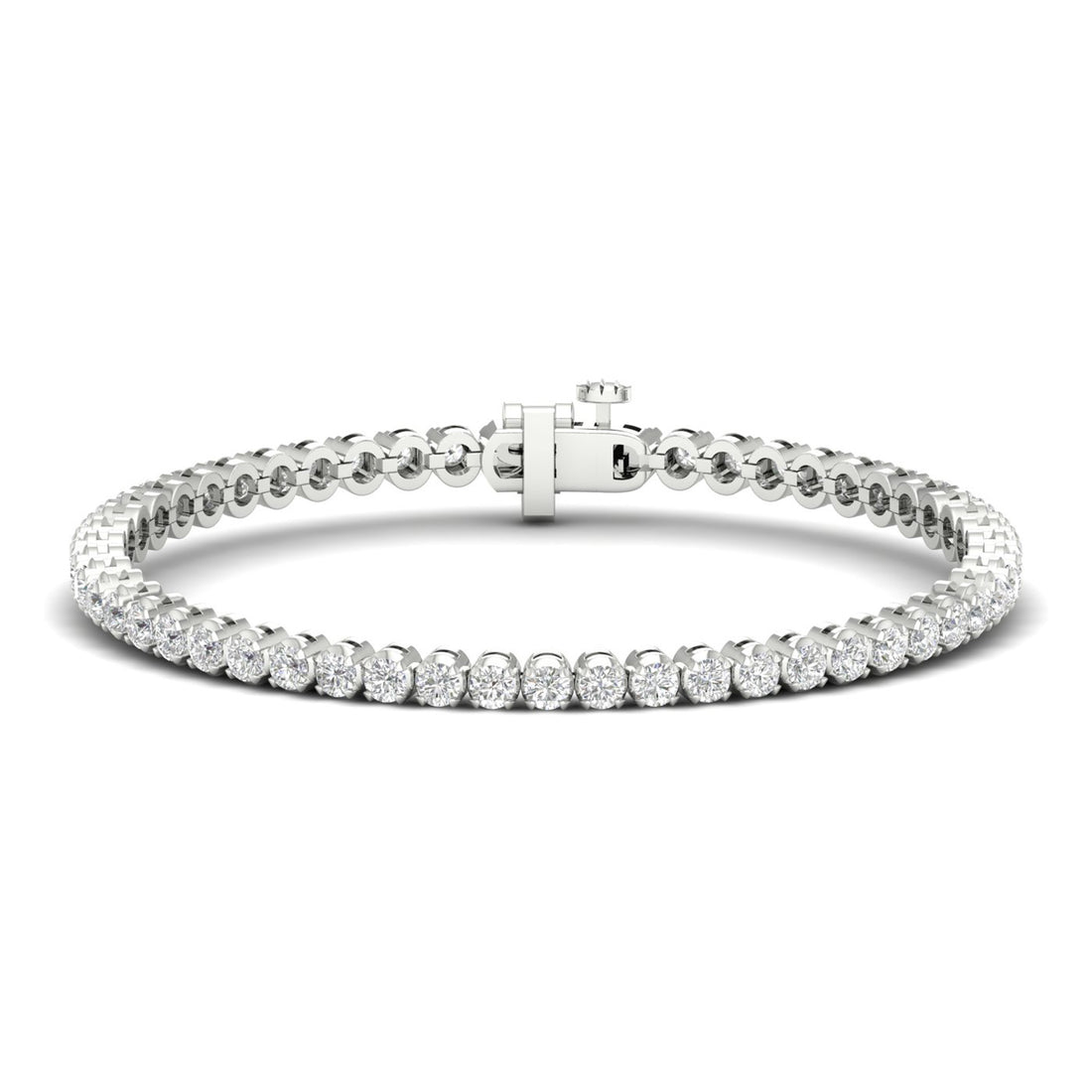 4.00 CTW Four Prong Lab Grown Diamond Round Classic Tennis Bracelet