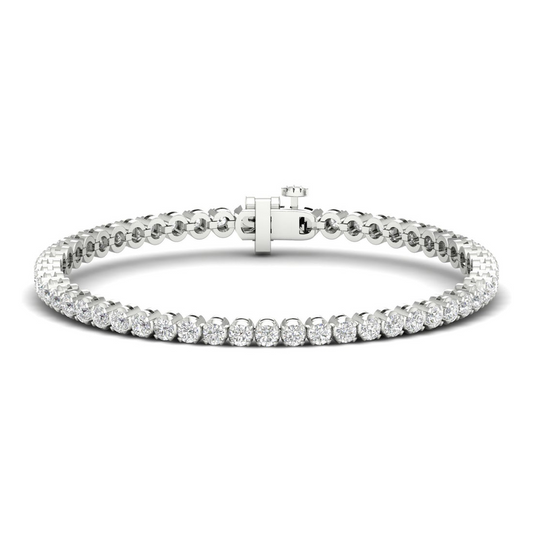 4.00 CTW Four Prong Lab Grown Diamond Round Classic Tennis Bracelet