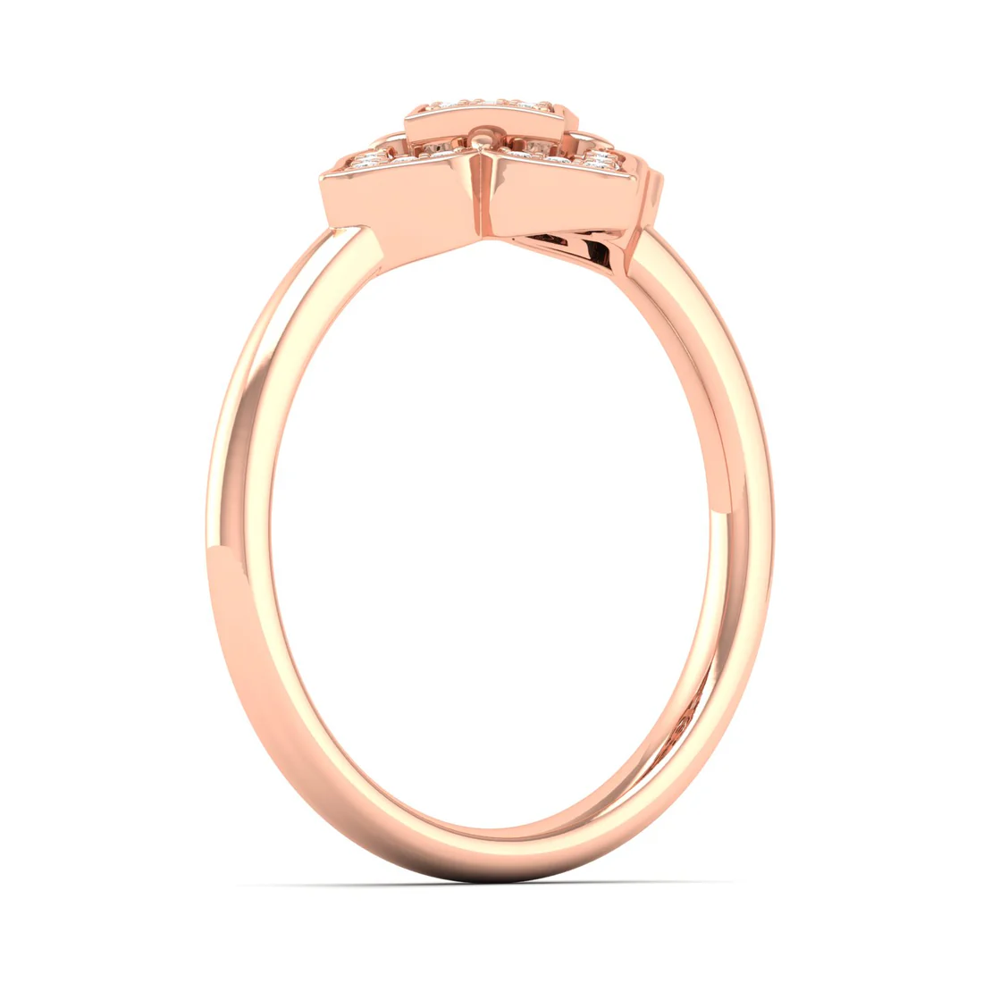 0.12Ctw Lab Grown Diamond Floral Ring