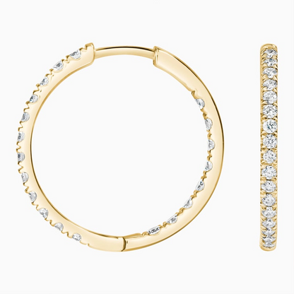 Perfect Small Hoop Diamond Earrings