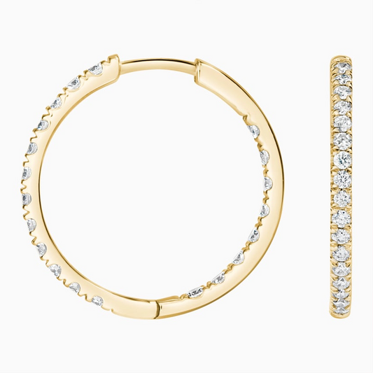 Perfect Small Hoop Diamond Earrings