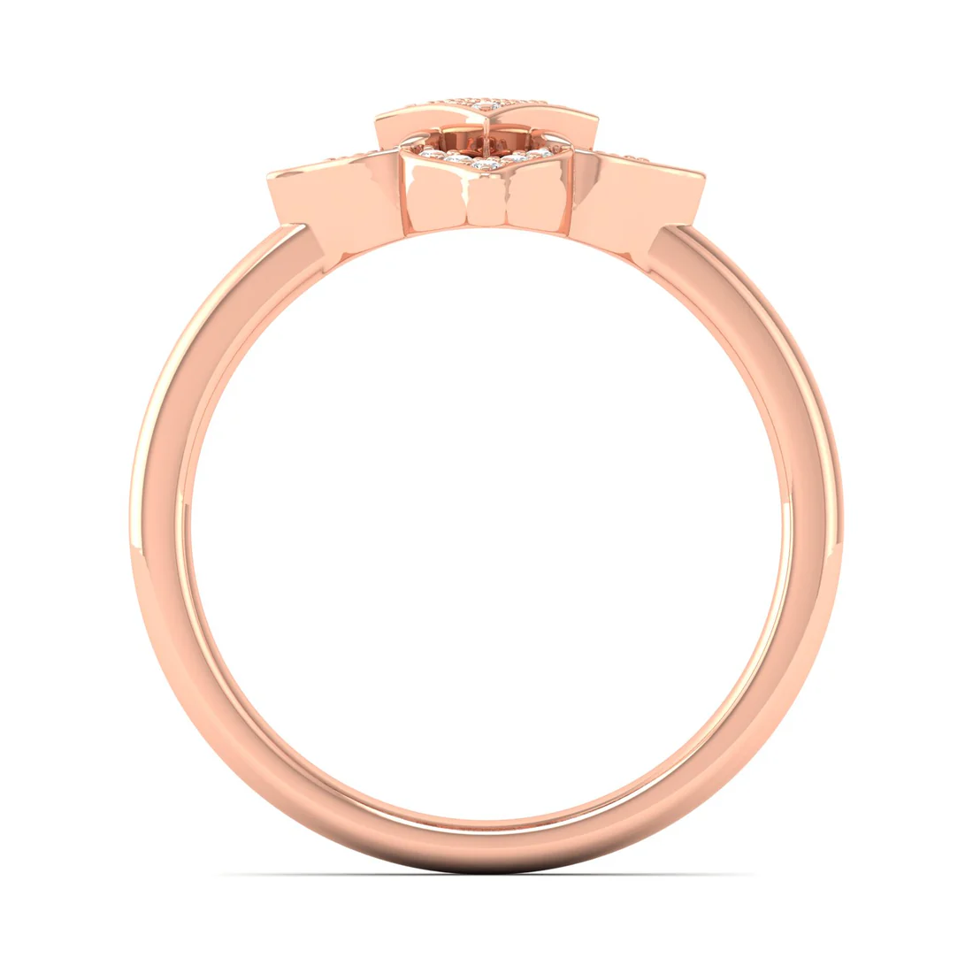 0.12Ctw Lab Grown Diamond Floral Ring