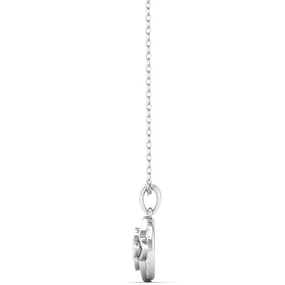 0.120CTW Lab Grown Diamond Classic Floral Pendant