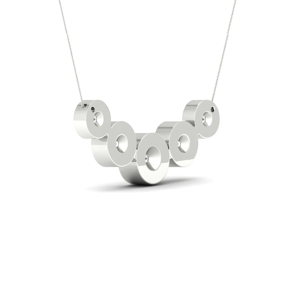 1 CTW Lab Grown Diamond 5 Stone Pendant