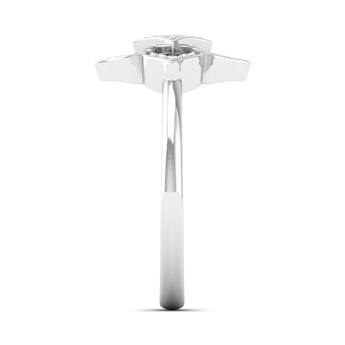 0.12Ctw Lab Grown Diamond Floral Ring
