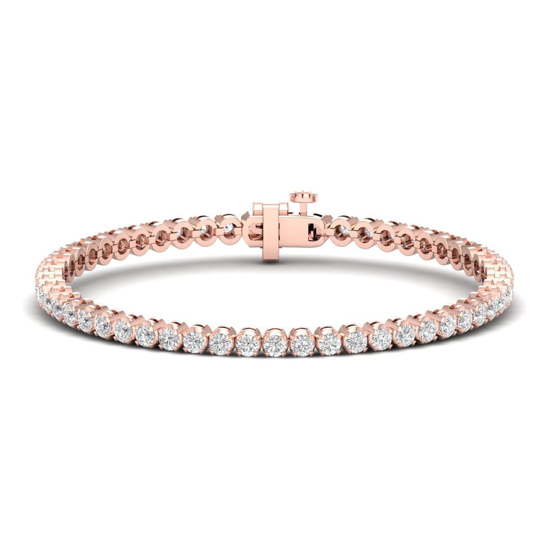 4.00 CTW Four Prong Lab Grown Diamond Round Classic Tennis Bracelet