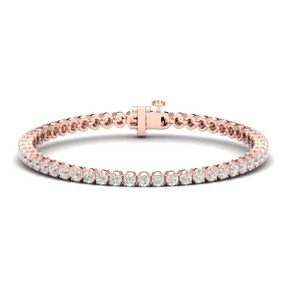 4.00 CTW Four Prong Lab Grown Diamond Round Classic Tennis Bracelet