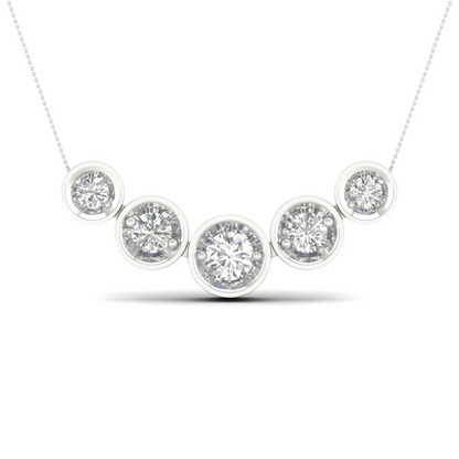 1 CTW Lab Grown Diamond 5 Stone Pendant