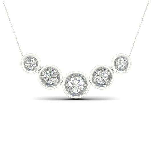 1 CTW Lab Grown Diamond 5 Stone Pendant