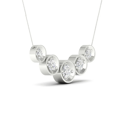 1 CTW Lab Grown Diamond 5 Stone Pendant