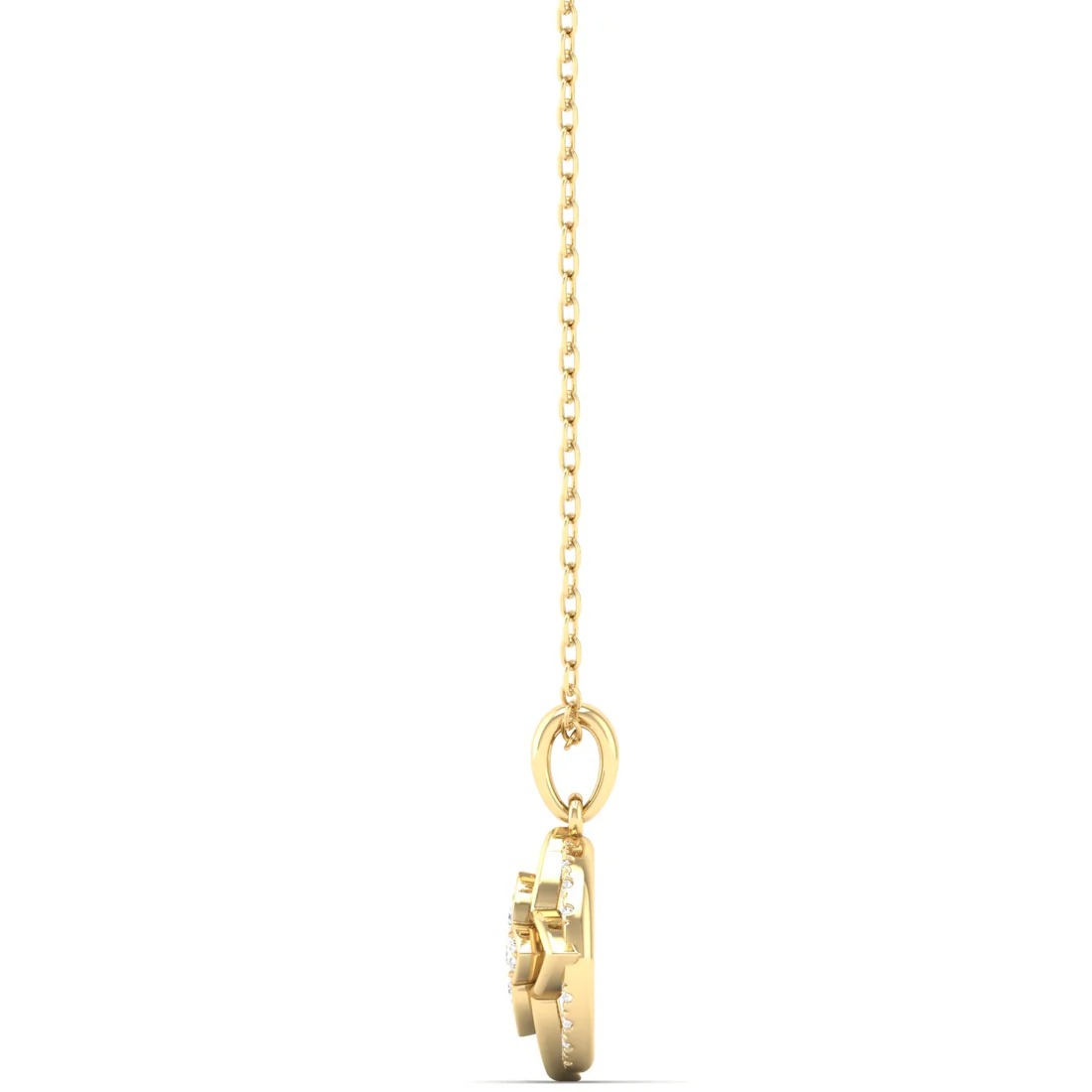 0.120CTW Lab Grown Diamond Classic Floral Pendant