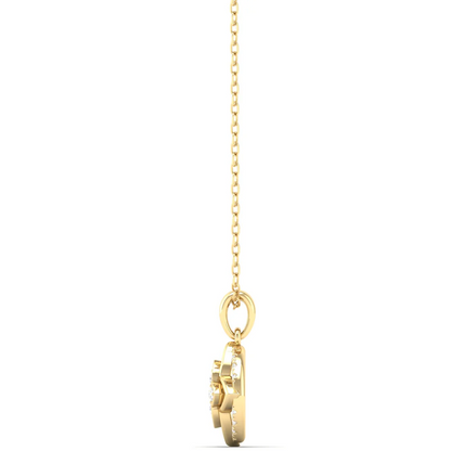 0.120CTW Lab Grown Diamond Classic Floral Pendant