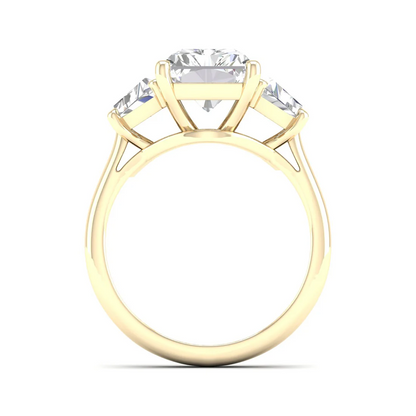 3.60 CTW Three Stone Radiant Cut Lab Grown Diamond Ring