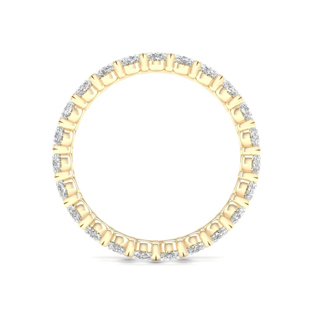 2 CTW Oval Diamond Eternity Lab Grown Diamond Wedding Band