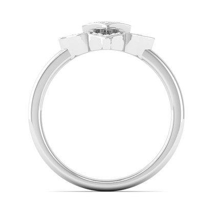 0.12Ctw Lab Grown Diamond Floral Ring