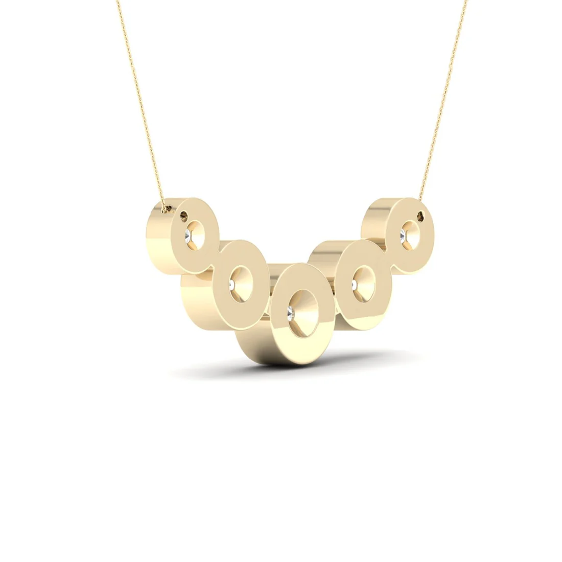 1 CTW Lab Grown Diamond 5 Stone Pendant