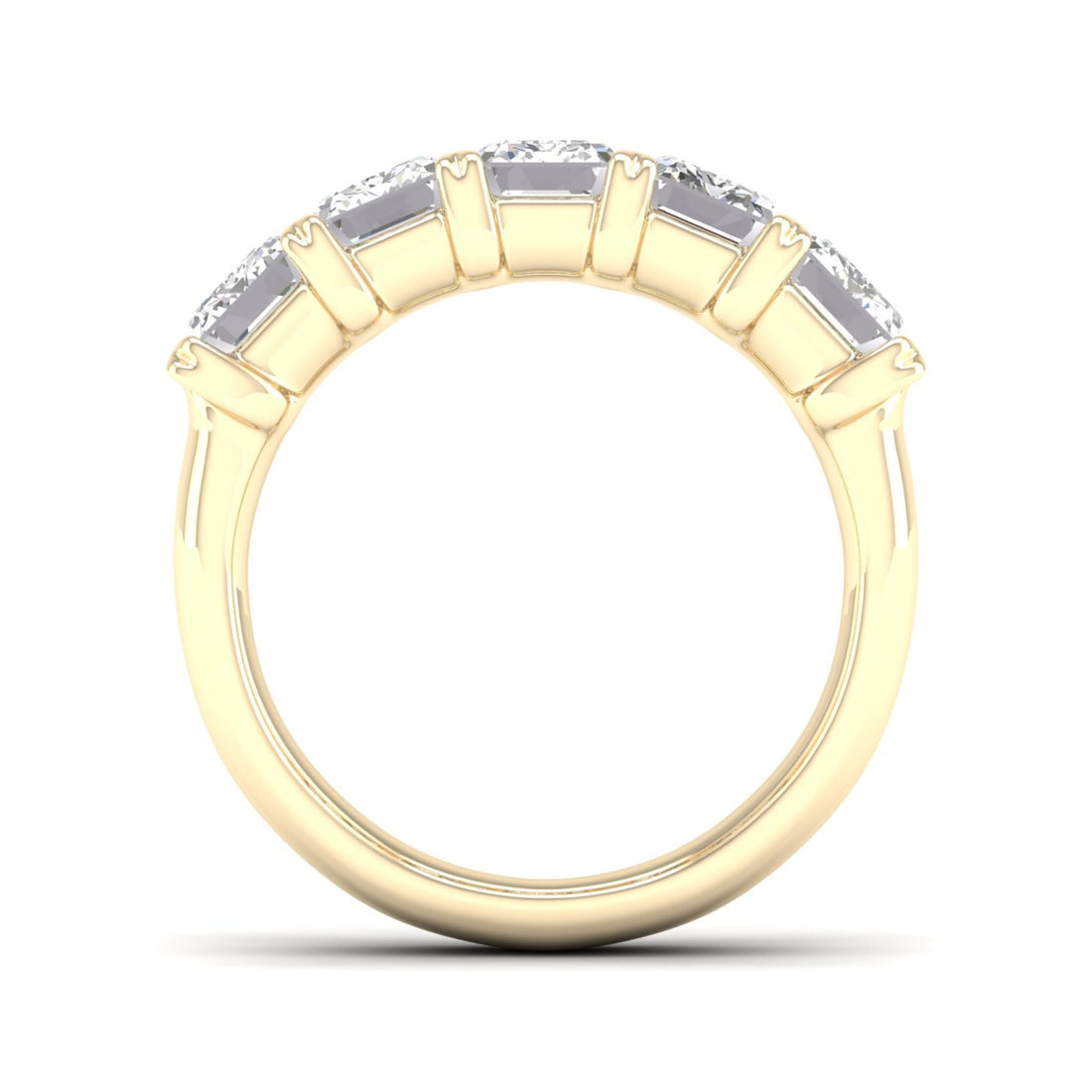 4 CTW Five Stone Emerald Lab Grown Diamond Anniversary Band