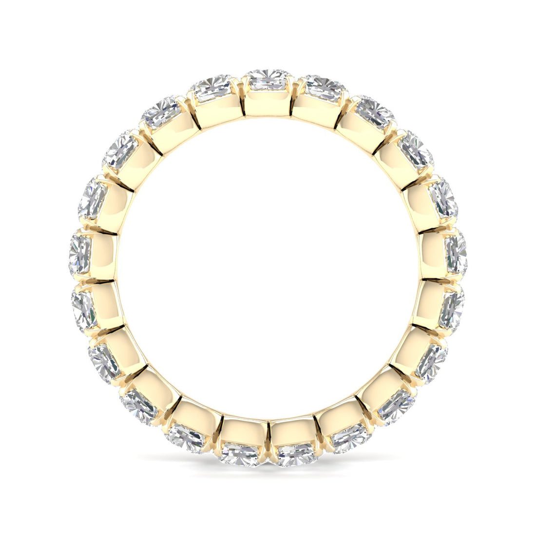 3 CTW Cushion Eternity Lab Grown Diamond Wedding Band