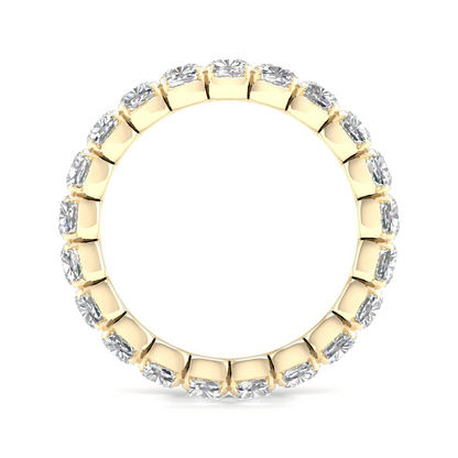 3 CTW Cushion Eternity Lab Grown Diamond Wedding Band