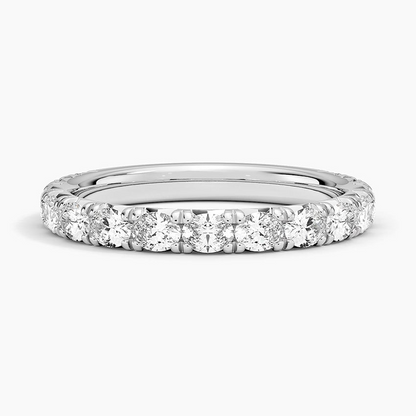 Yellow Gold 0.81CTW Oval Lab Grown Diamond Wedding Band