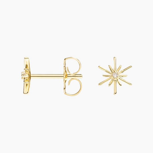 1/6 CTW Lab Grown Diamond Star Shape Stud Earrings