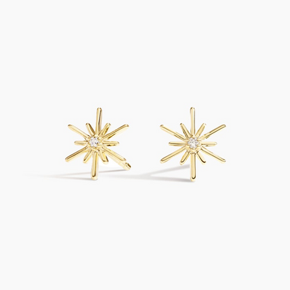 1/6 CTW Lab Grown Diamond Star Shape Stud Earrings